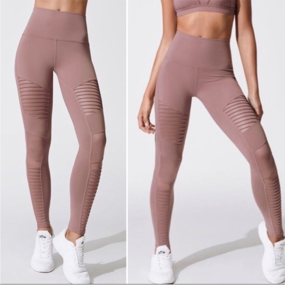 Alo Yoga Smokey Quartz Moto Leggings Size S
